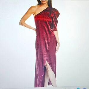 NWT Chic Burgundy Formal Dress